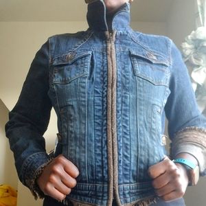 CAbi Denim Jacket with trim